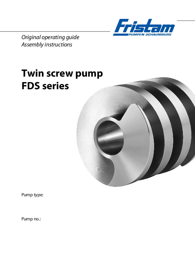 thumbnail of Fristam FDS O&M Manual