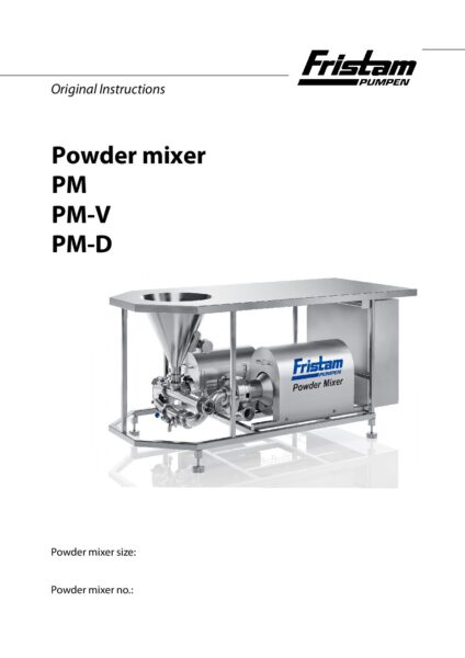 thumbnail of Fristam PM O&M Manual
